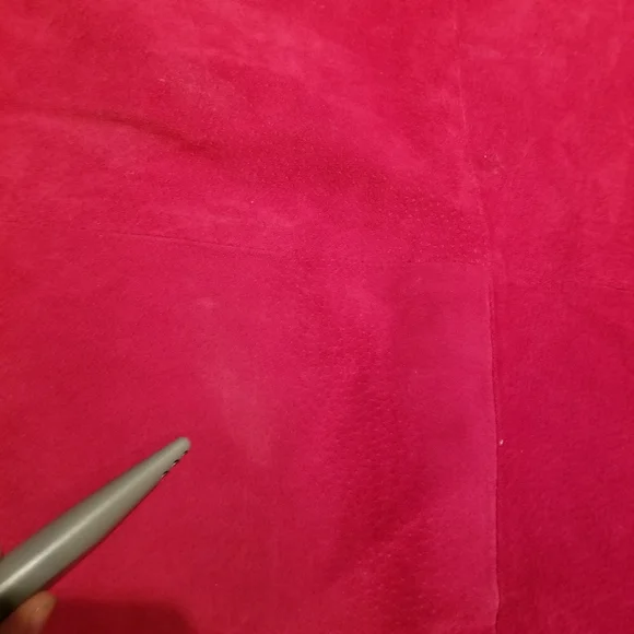 Vintage 70s Fuschia Suede Pencil Skirt Size Large - Picture 12 of 12